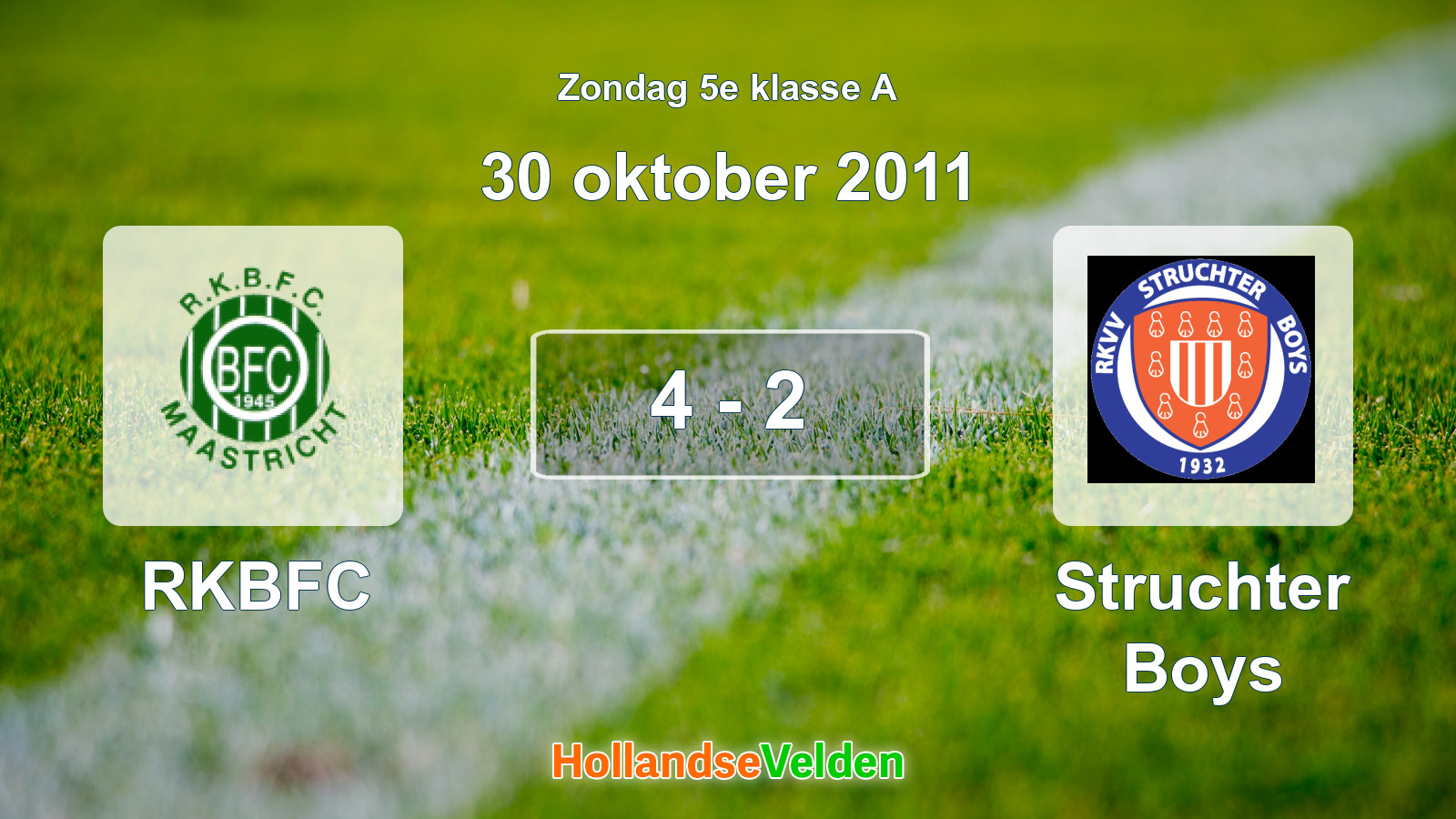 Gespeelde wedstrijd: RKBFC - Struchter Boys 4 - 2 (30 oktober 2011)