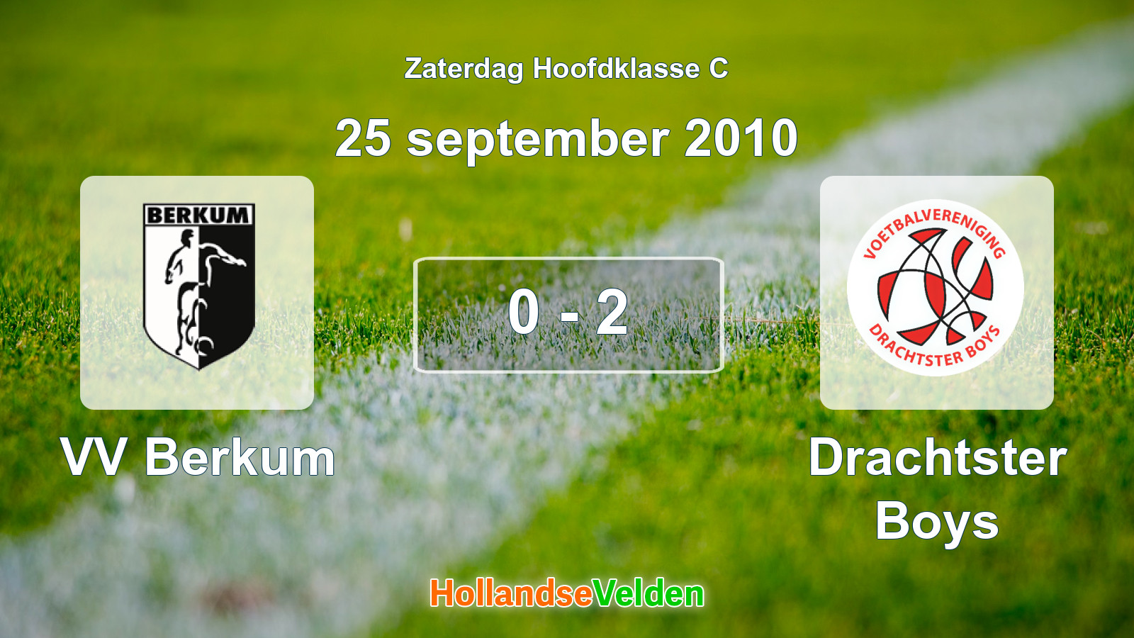 Gespeelde wedstrijd: VV Berkum - Drachtster Boys 0 - 2 (25 september 2010)