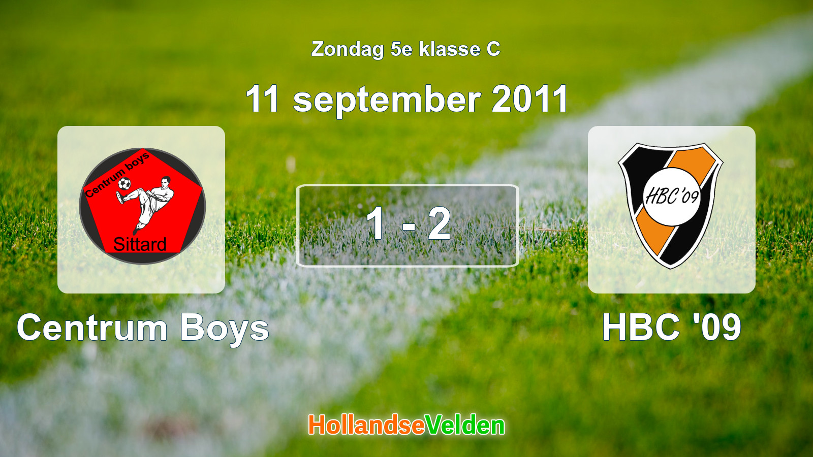 Gespeelde wedstrijd: Centrum Boys - HBC '09 1 - 2 (11 september 2011)