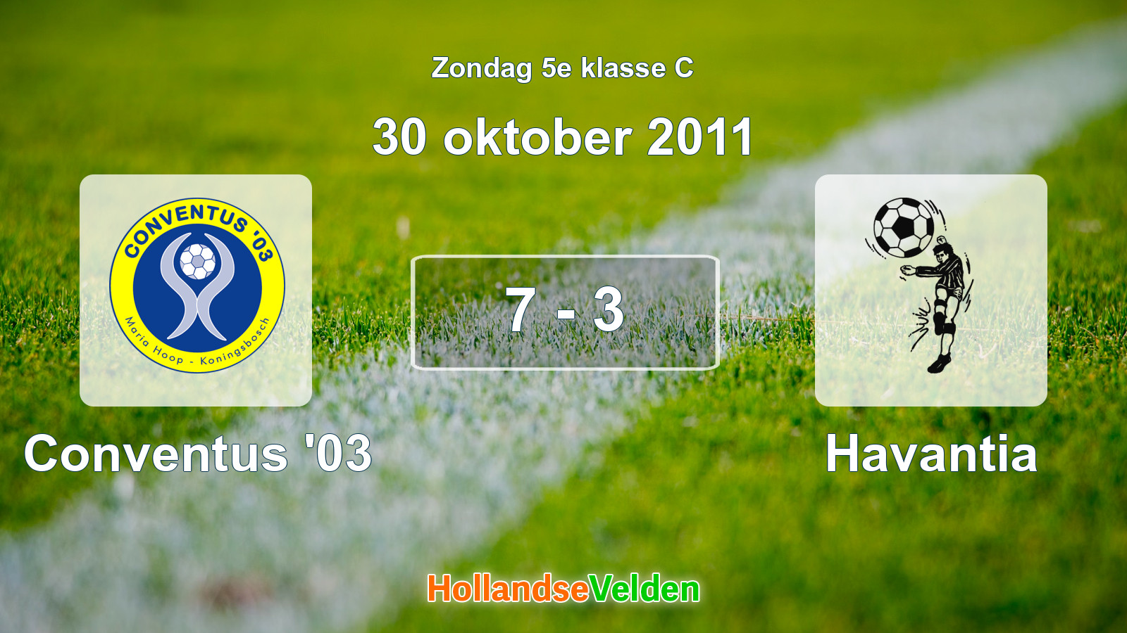Gespeelde wedstrijd: Conventus '03 - Havantia 7 - 3 (30 oktober 2011)
