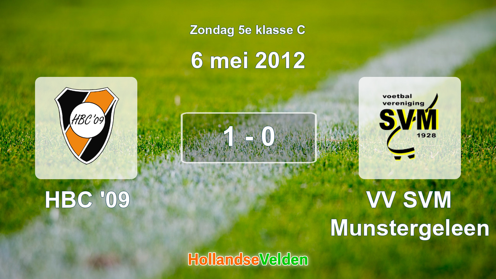 Gespeelde wedstrijd: HBC '09 - VV SVM Munstergeleen 1 - 0 (6 mei 2012)