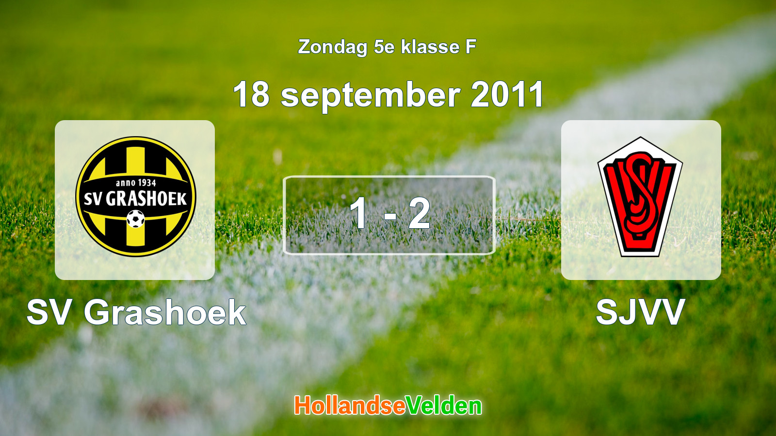 Gespeelde wedstrijd: SV Grashoek - SJVV 1 - 2 (18 september 2011)