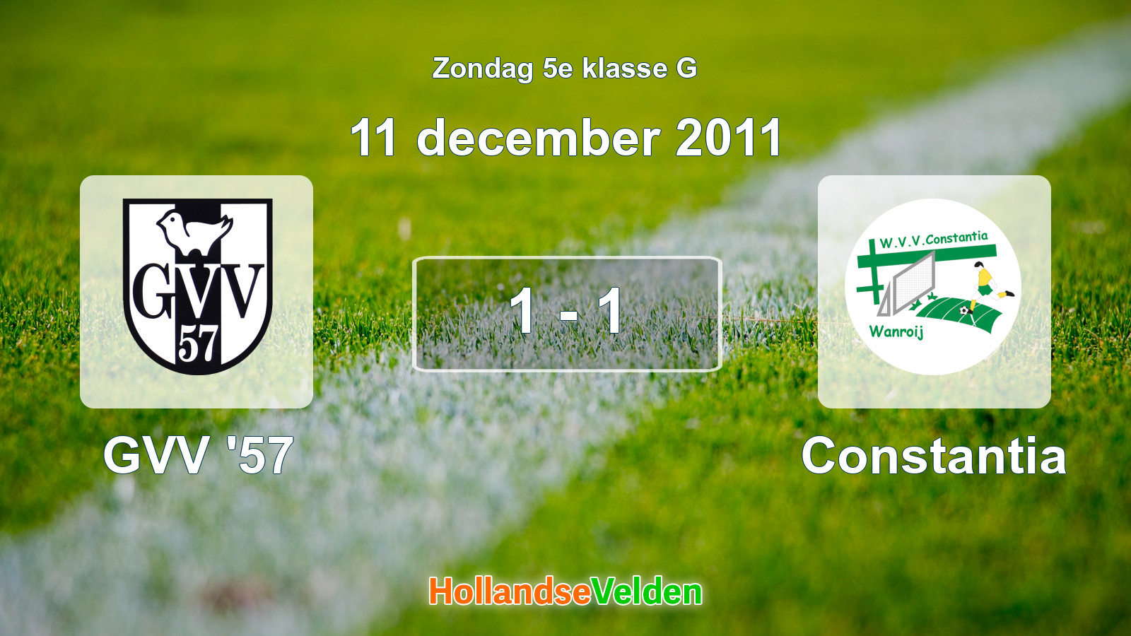 Gespeelde wedstrijd: GVV '57 - Constantia 1 - 1 (11 december 2011)