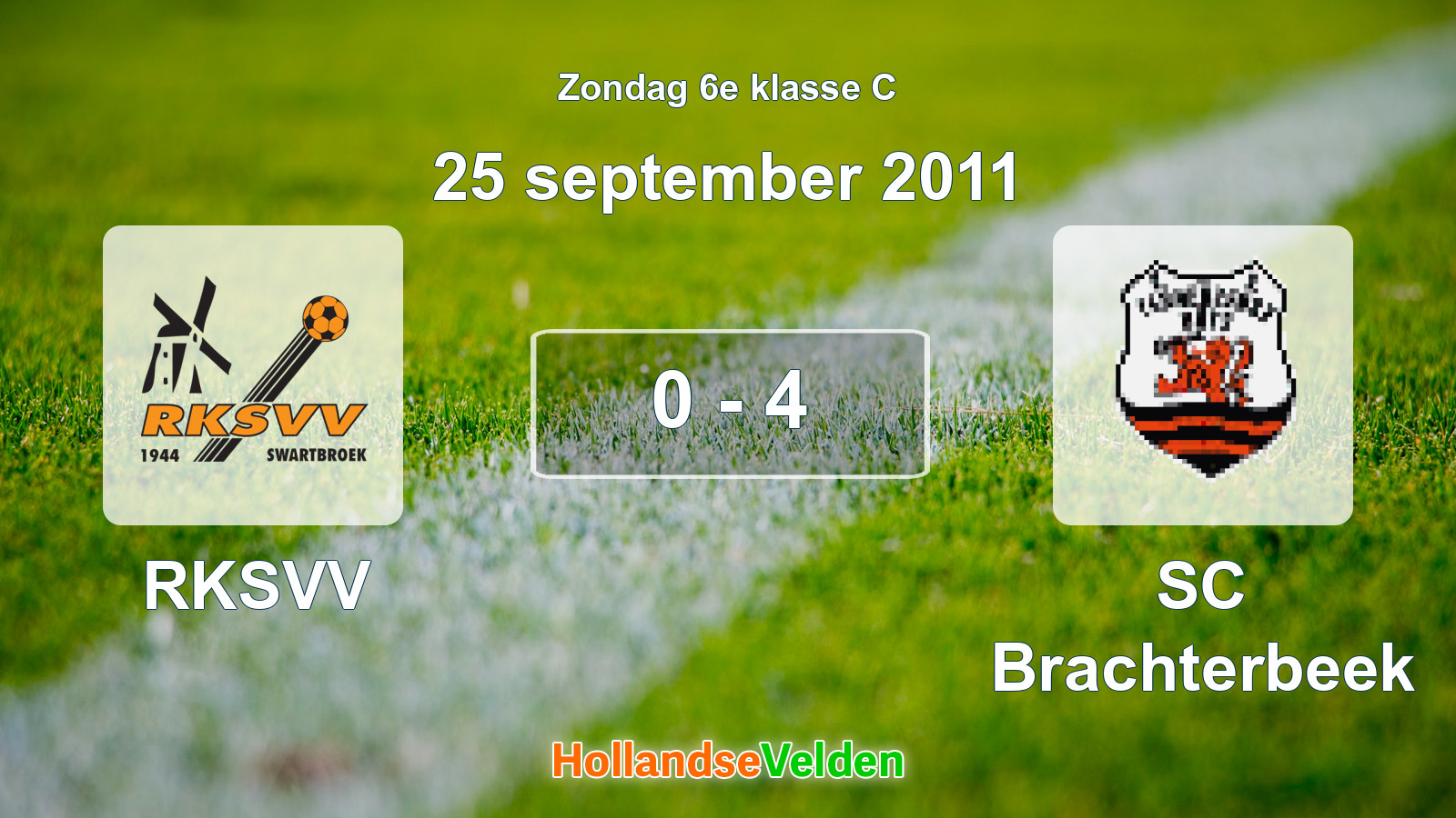 Gespeelde wedstrijd: RKSVV - SC Brachterbeek 0 - 4 (25 september 2011)