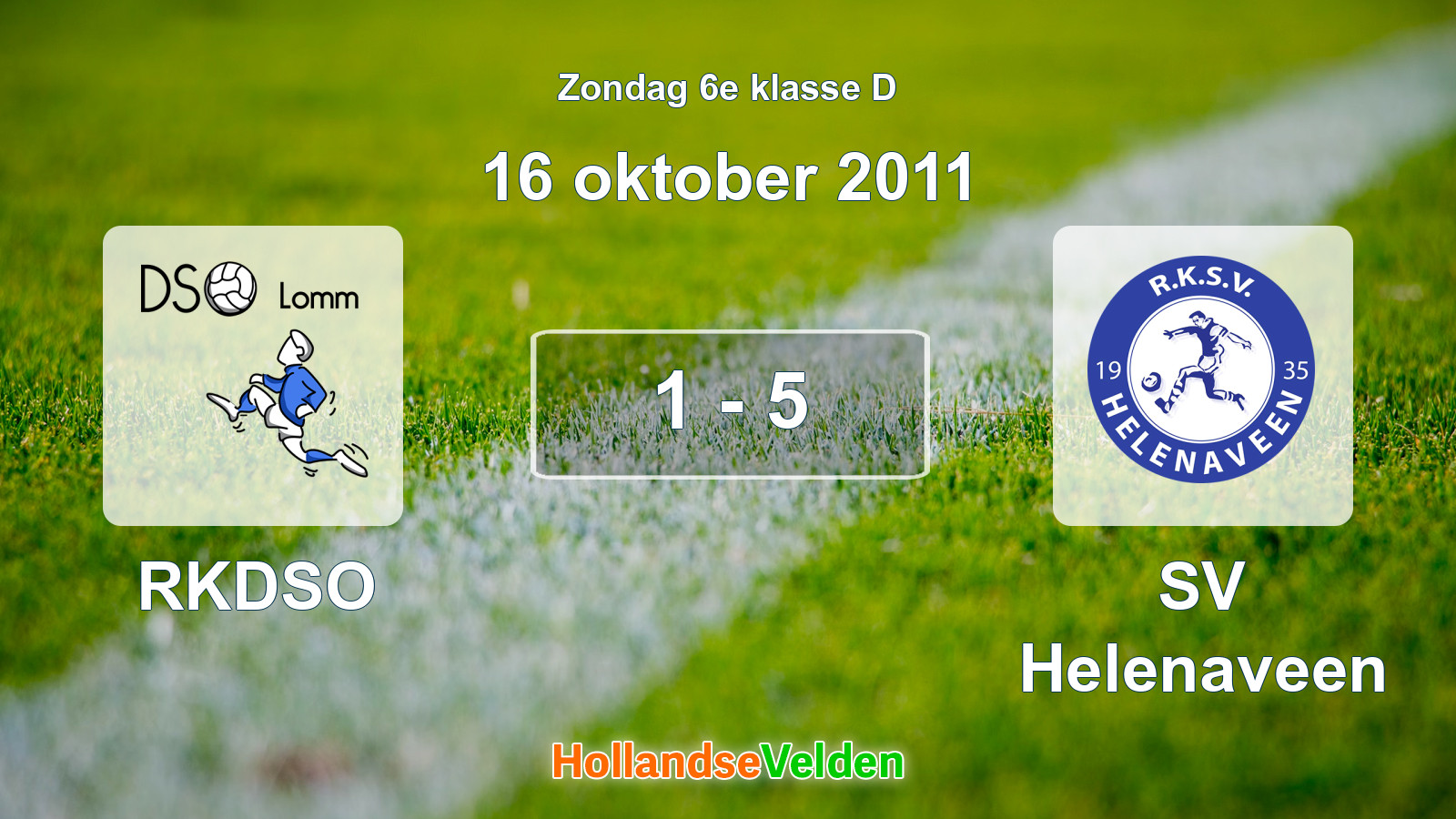 Gespeelde wedstrijd: RKDSO - SV Helenaveen 1 - 5 (16 oktober 2011)