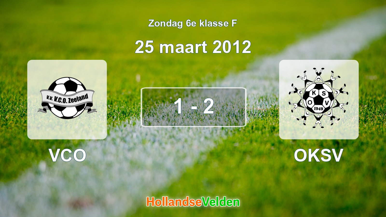 Gespeelde wedstrijd: VCO - OKSV 1 - 2 (25 maart 2012)