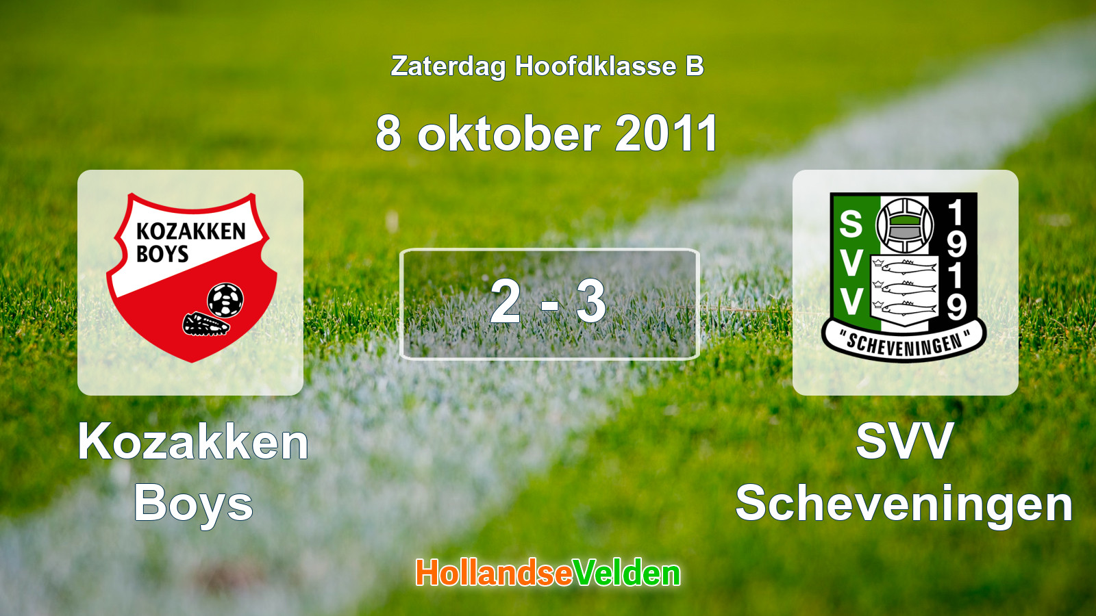 Gespeelde wedstrijd: Kozakken Boys - SVV Scheveningen 2 - 3 (8 oktober 2011)