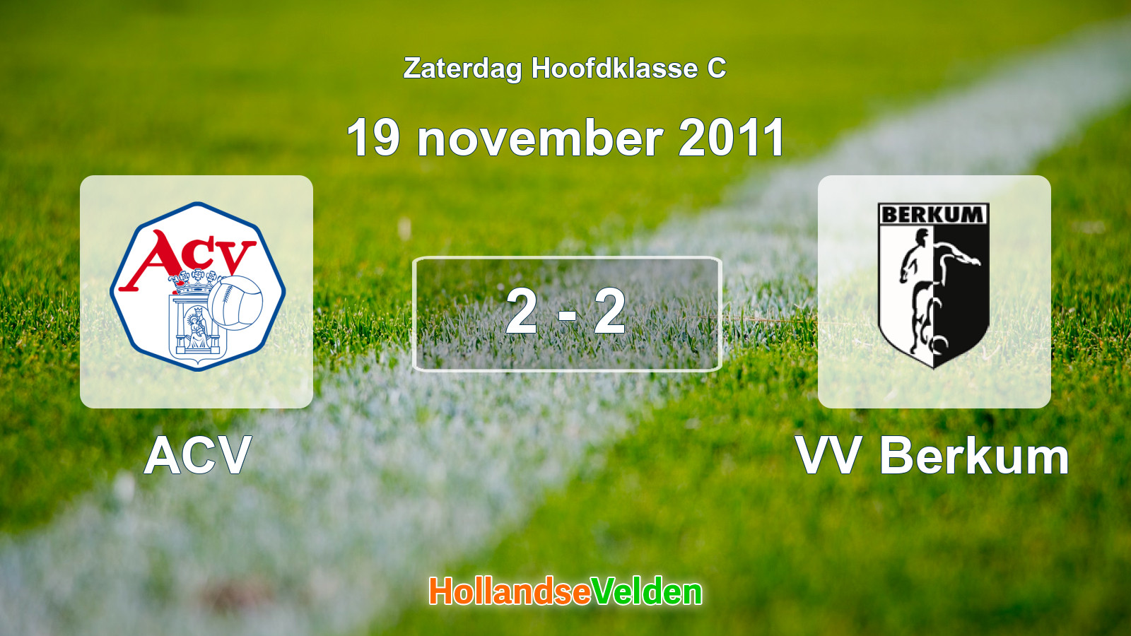 Gespeelde wedstrijd: ACV - VV Berkum 2 - 2 (19 november 2011)
