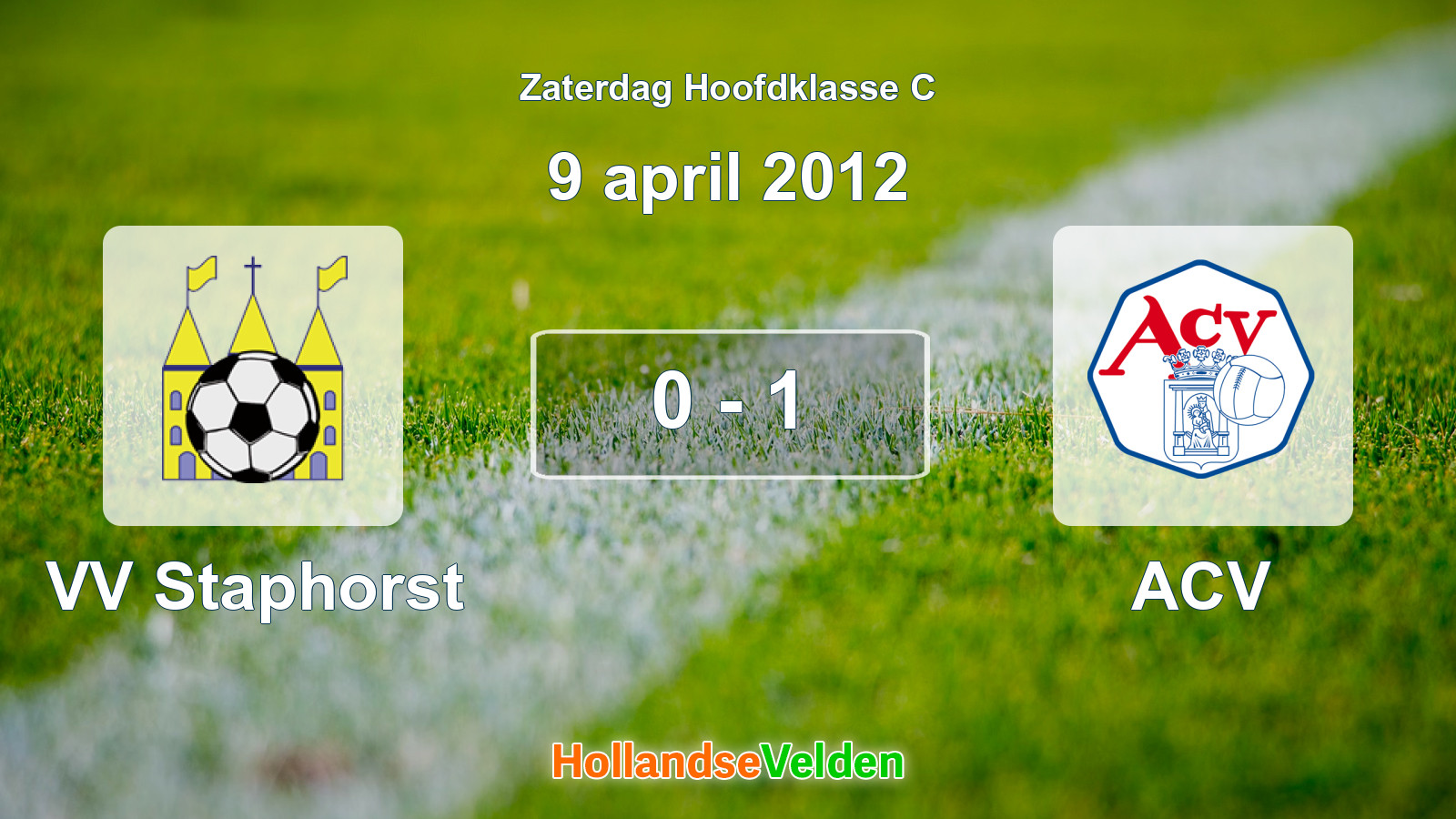 Gespeelde wedstrijd: VV Staphorst - ACV 0 - 1 (9 april 2012)