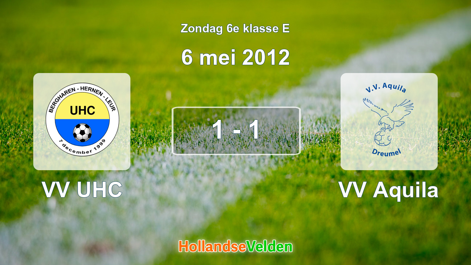 Gespeelde wedstrijd: VV UHC - VV Aquila 1 - 1 (6 mei 2012)