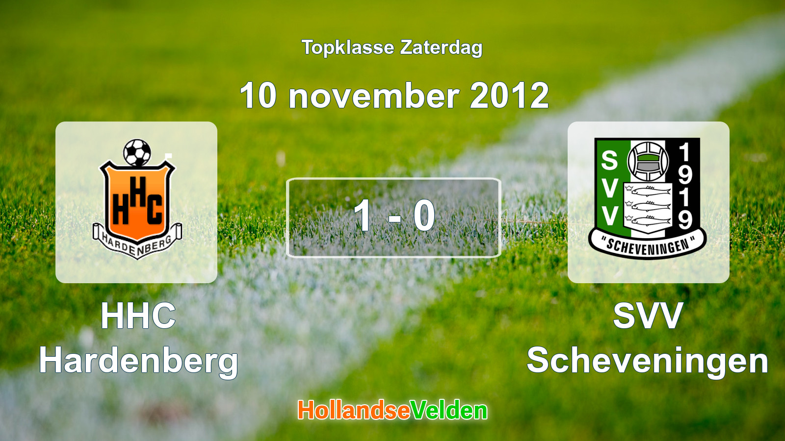 Gespeelde wedstrijd: HHC Hardenberg - SVV Scheveningen 1 - 0 (10 november 2012)