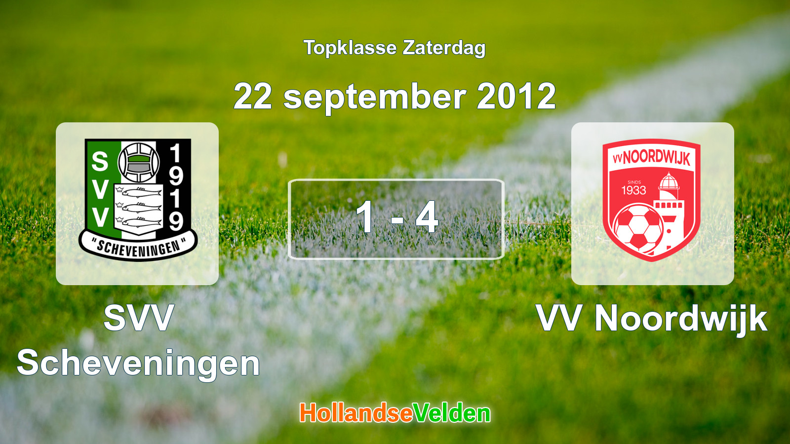 Gespeelde wedstrijd: SVV Scheveningen - VV Noordwijk 1 - 4 (22 september 2012)