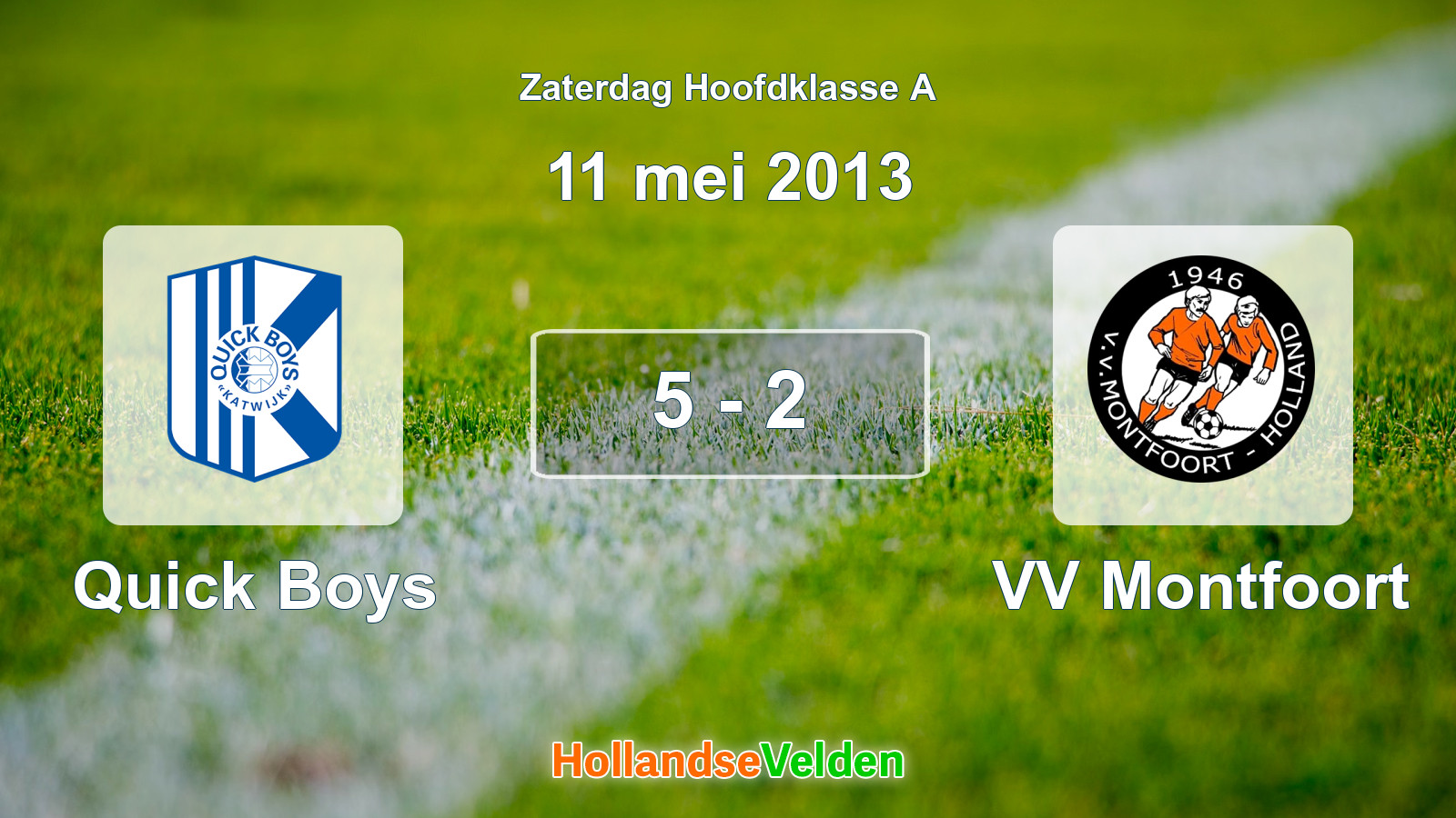 Gespeelde wedstrijd: Quick Boys - VV Montfoort 5 - 2 (11 mei 2013)