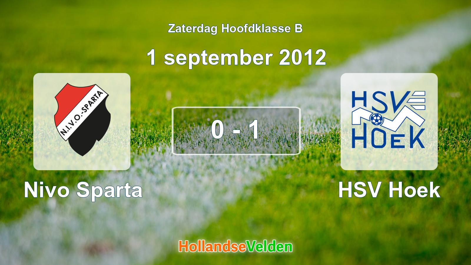 Gespeelde wedstrijd: Nivo Sparta - HSV Hoek 0 - 1 (1 september 2012)