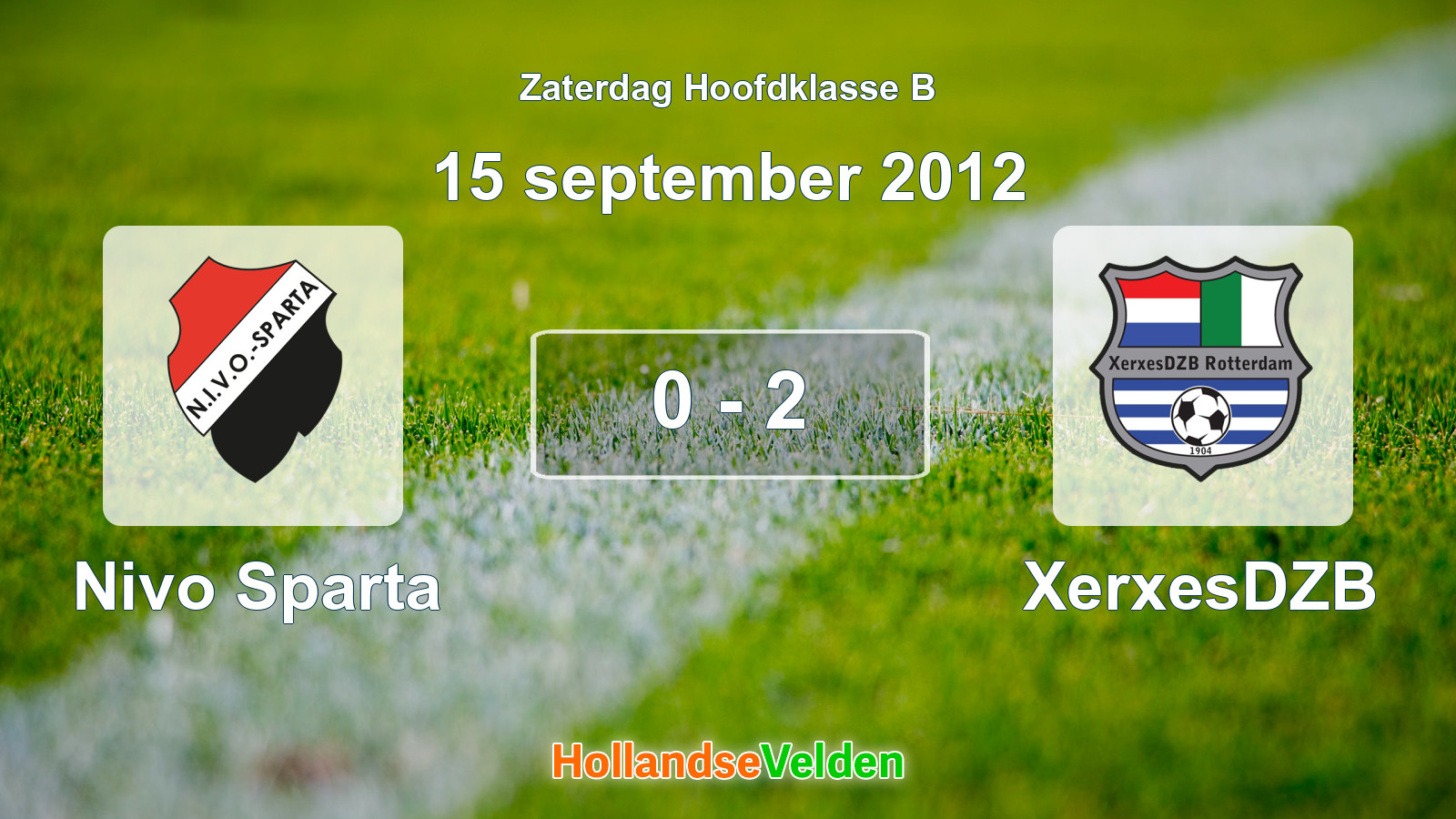 Gespeelde wedstrijd: Nivo Sparta - XerxesDZB 0 - 2 (15 september 2012)