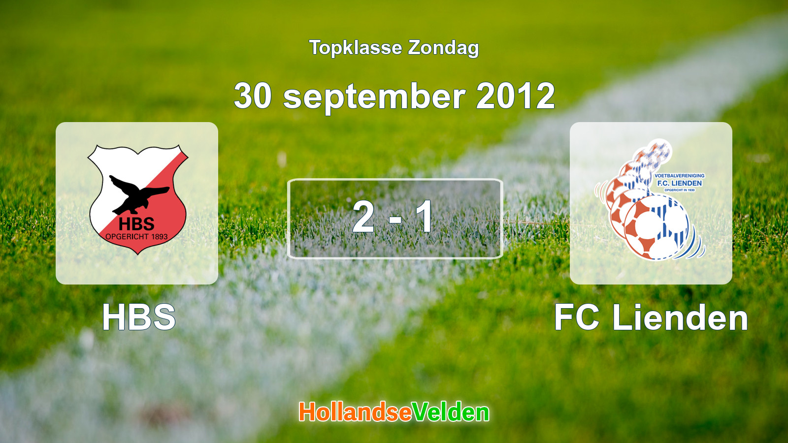 Gespeelde wedstrijd: HBS - FC Lienden 2 - 1 (30 september 2012)