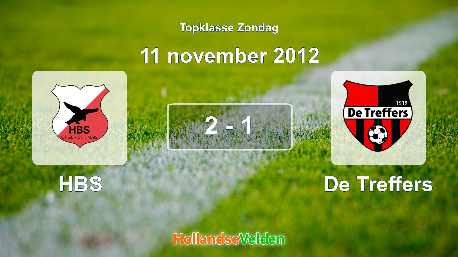 Gespeelde wedstrijd: HBS - De Treffers 2 - 1 (11 november 2012)