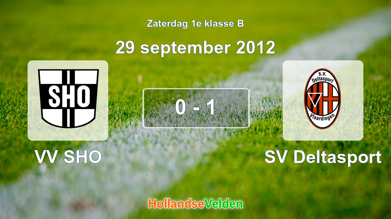Gespeelde wedstrijd: VV SHO - SV Deltasport 0 - 1 (29 september 2012)