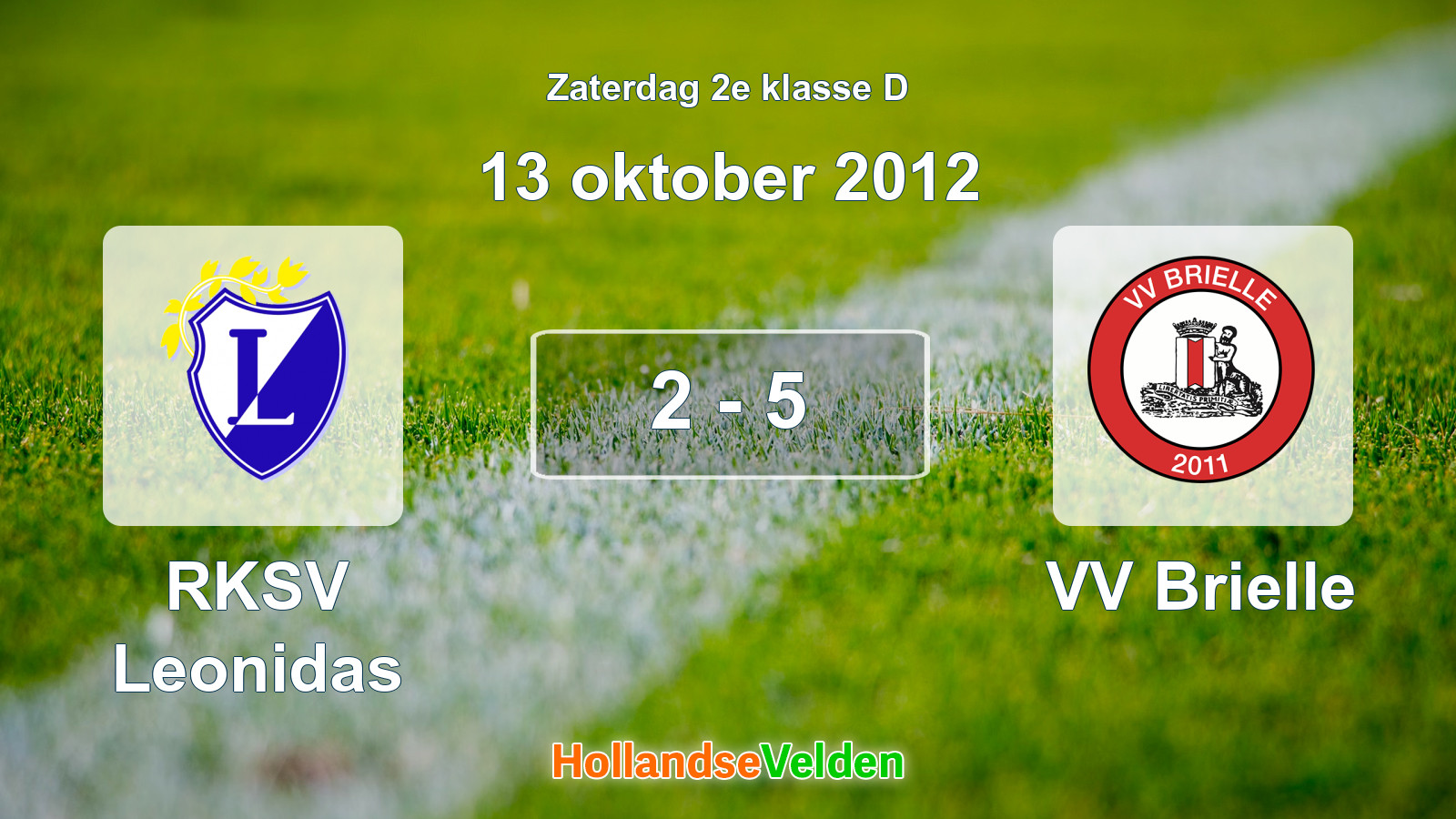 Gespeelde wedstrijd: RKSV Leonidas - VV Brielle 2 - 5 (13 oktober 2012)