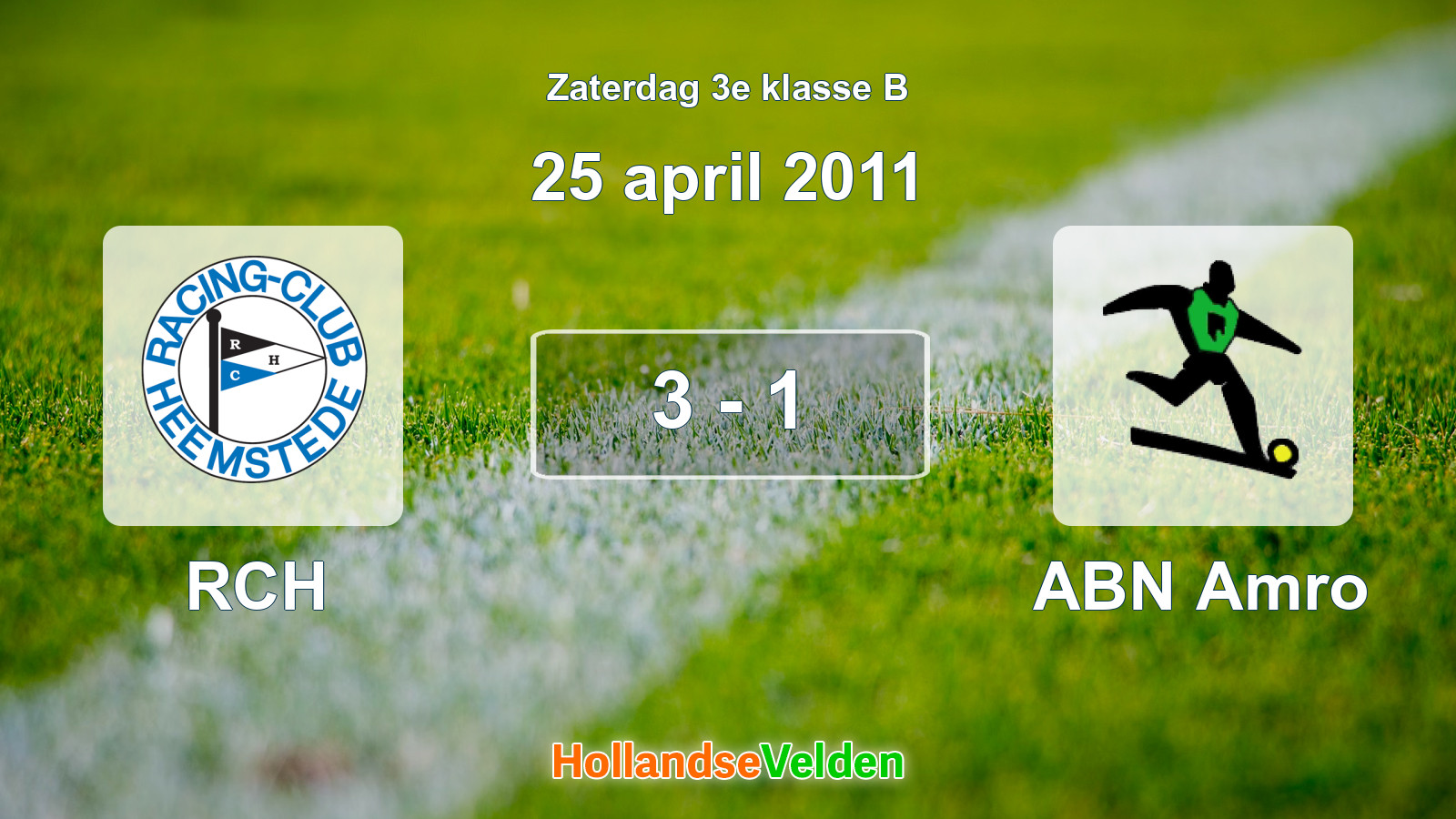 Gespeelde wedstrijd: RCH - ABN Amro 3 - 1 (25 april 2011)