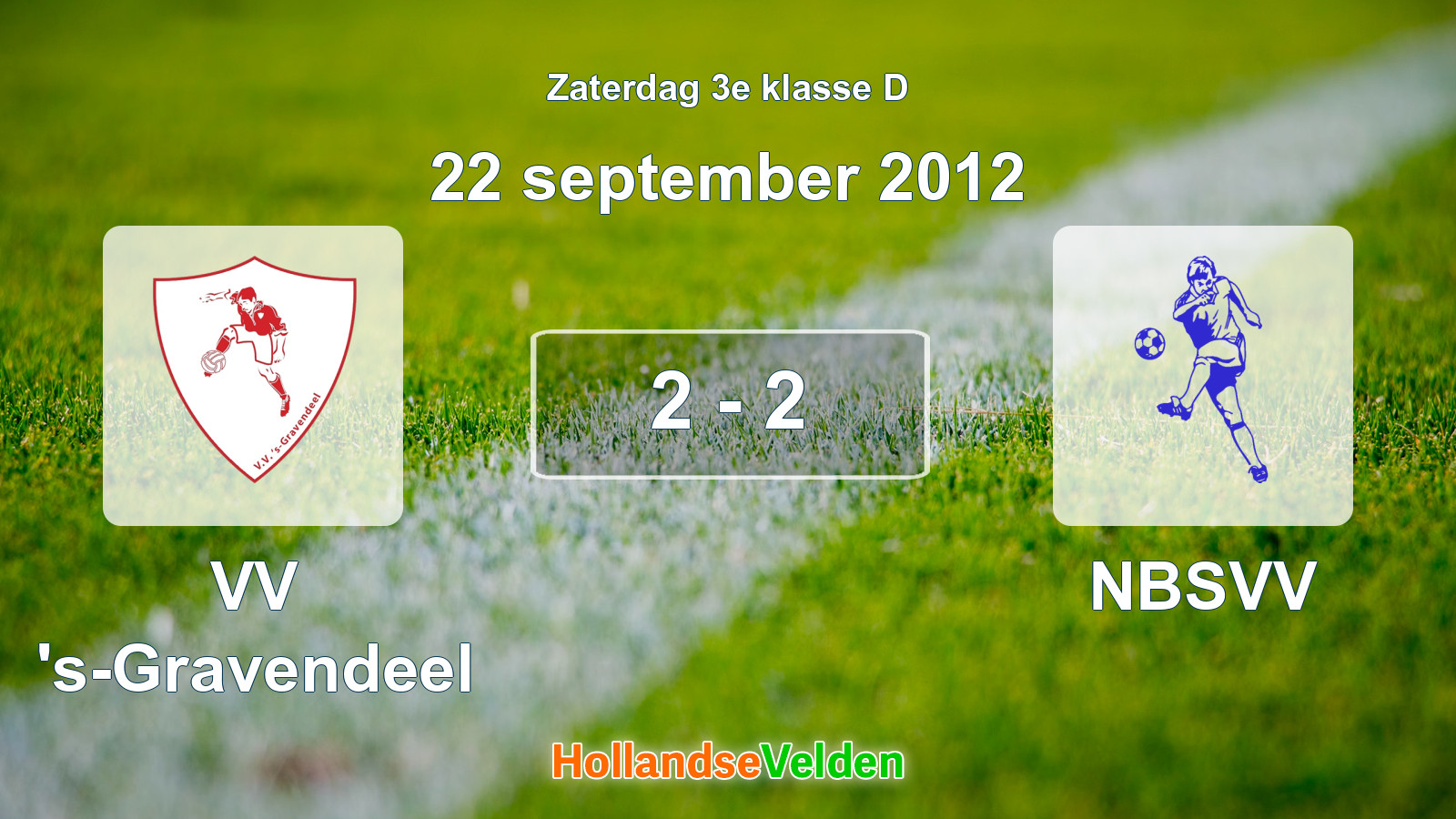 Gespeelde wedstrijd: VV 's-Gravendeel - NBSVV 2 - 2 (22 september 2012)