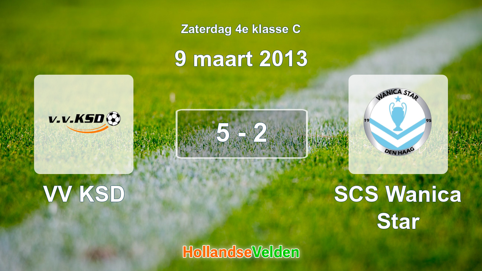 Gespeelde wedstrijd: VV KSD - SCS Wanica Star 5 - 2 (9 maart 2013)