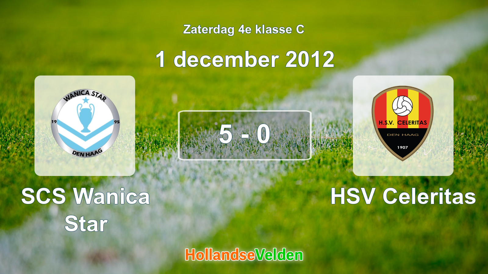 Gespeelde wedstrijd: SCS Wanica Star - HSV Celeritas 5 - 0 (1 december 2012)