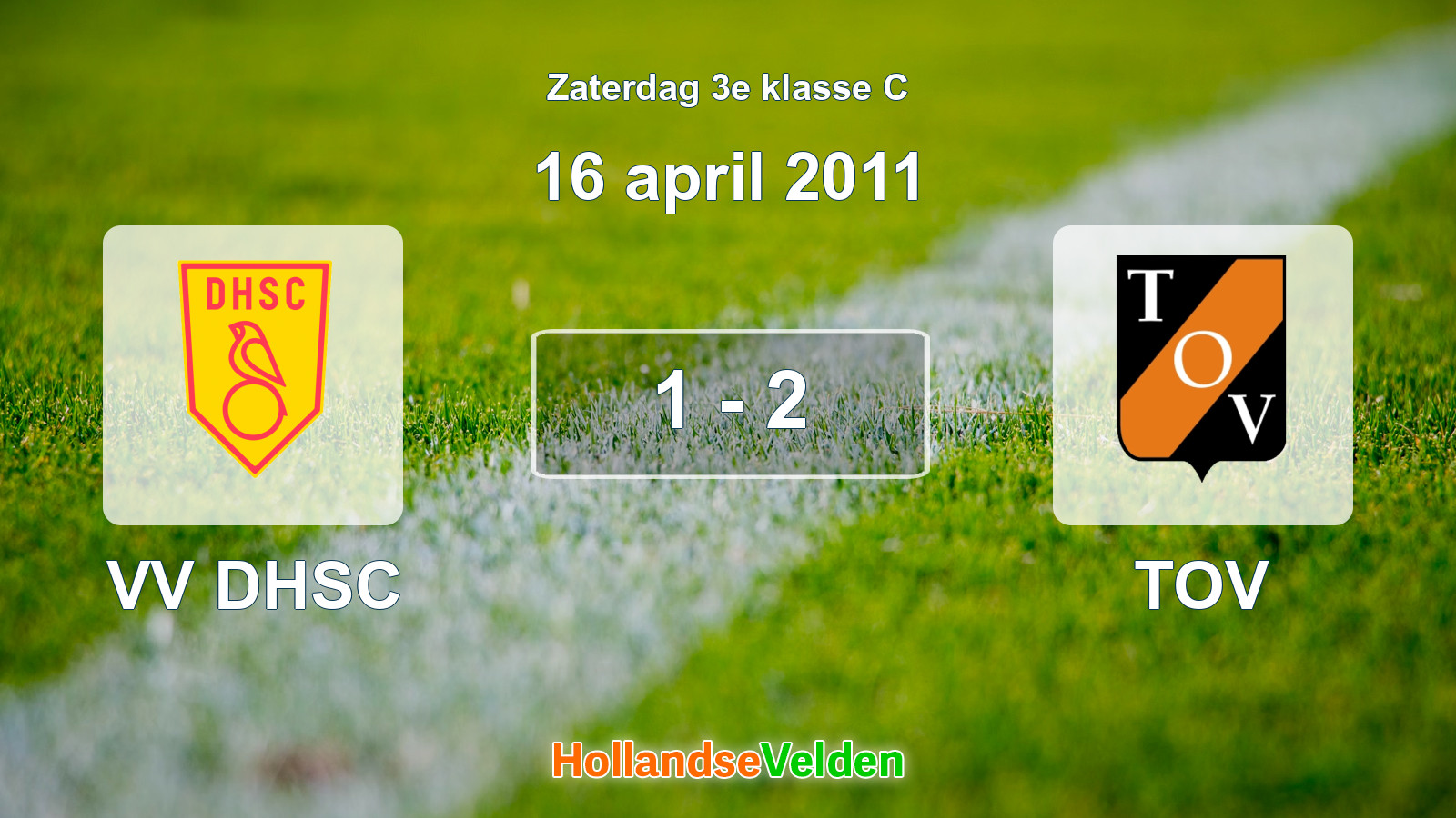 Gespeelde wedstrijd: VV DHSC - TOV 1 - 2 (16 april 2011)