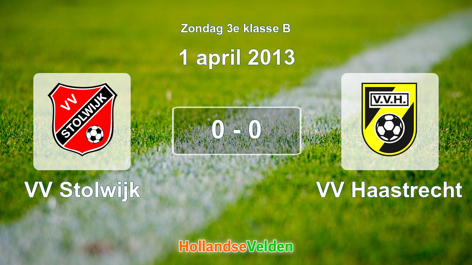 Gespeelde wedstrijd: VV Stolwijk - VV Haastrecht 0 - 0 (1 april 2013)
