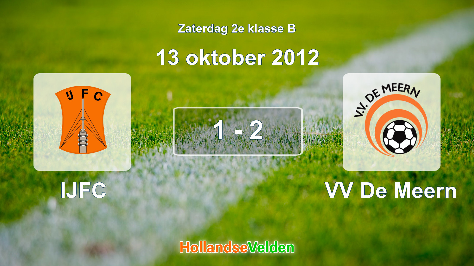 Gespeelde wedstrijd: IJFC - VV De Meern 1 - 2 (13 oktober 2012)
