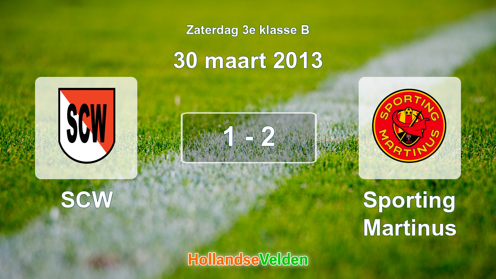 Gespeelde wedstrijd: SCW - Sporting Martinus 1 - 2 (30 maart 2013)
