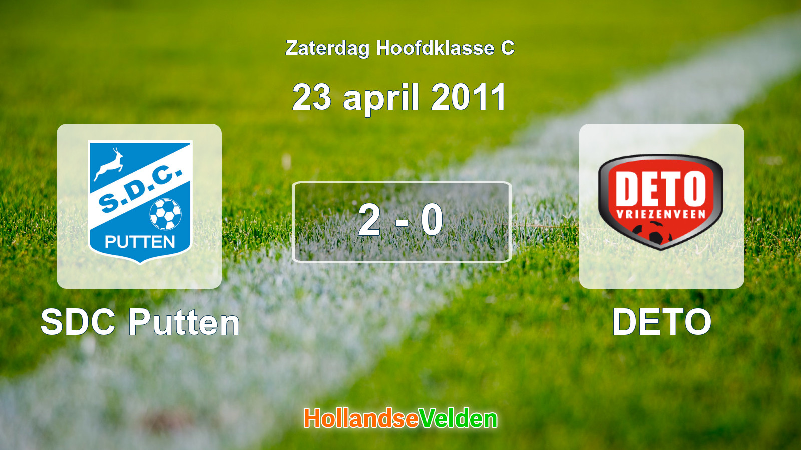 Gespeelde wedstrijd: SDC Putten - DETO 2 - 0 (23 april 2011)