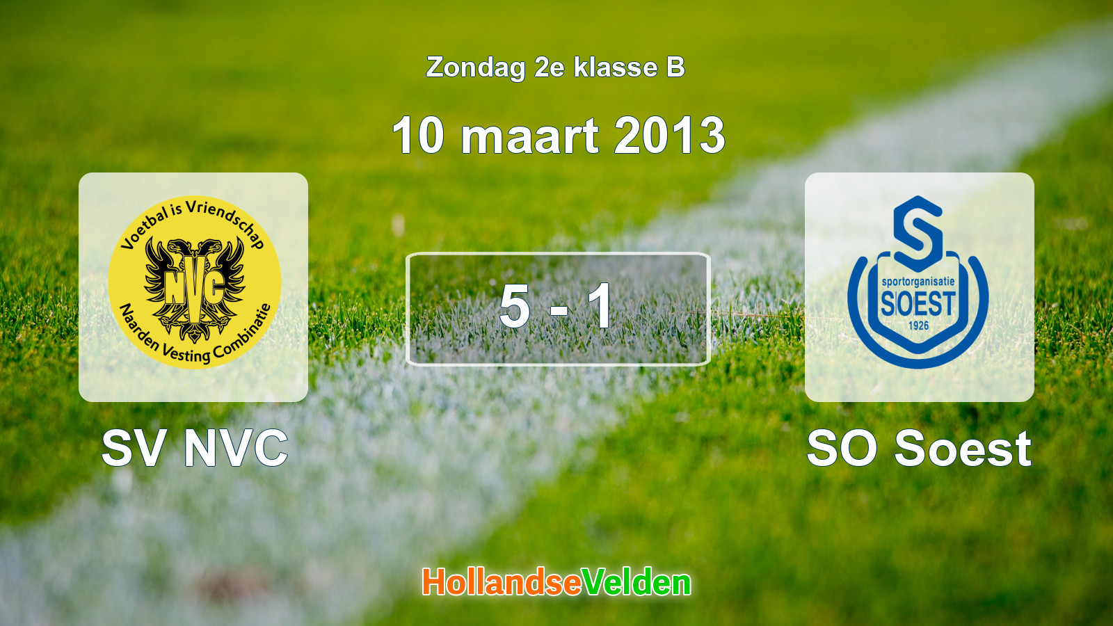 Gespeelde wedstrijd: SV NVC - SO Soest 5 - 1 (10 maart 2013)