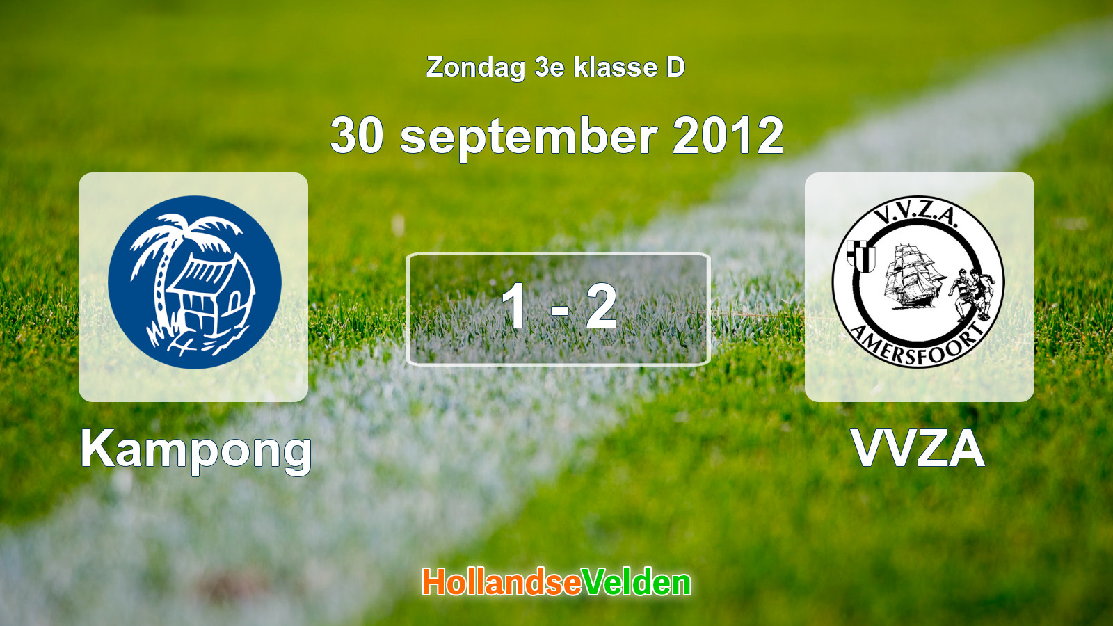 Gespeelde wedstrijd: Kampong - VVZA 1 - 2 (30 september 2012)