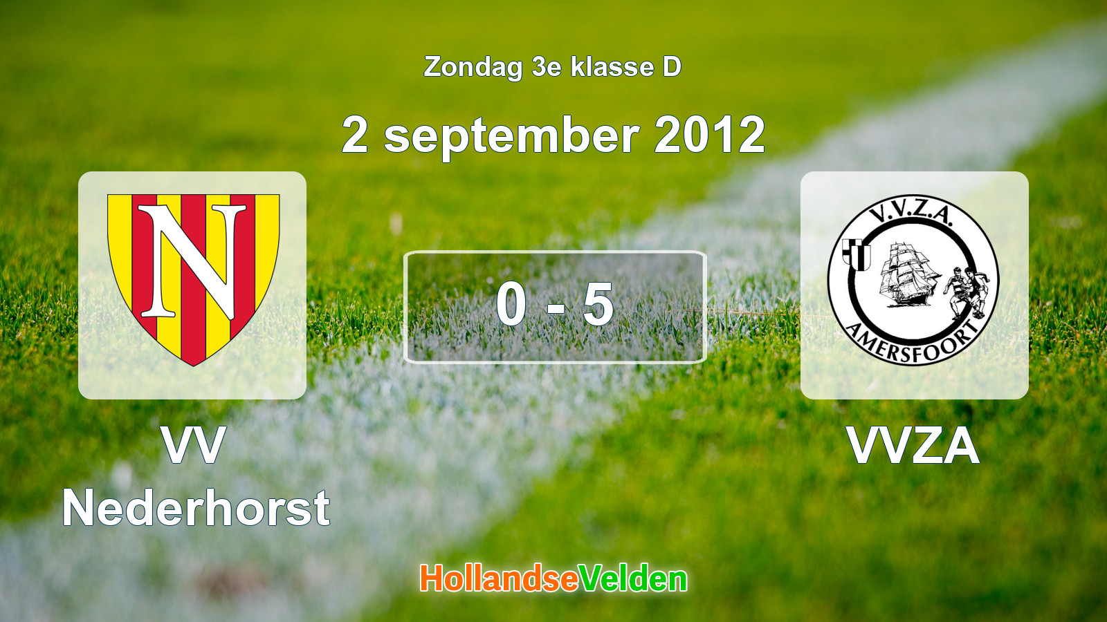 Gespeelde wedstrijd: VV Nederhorst - VVZA 0 - 5 (2 september 2012)