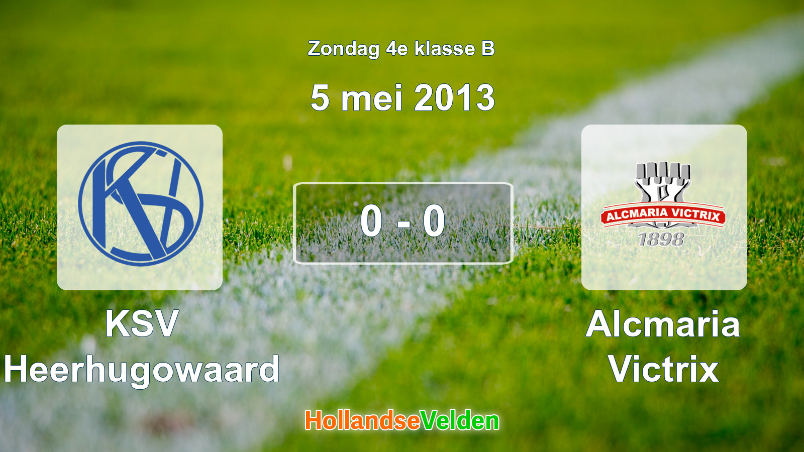 Gespeelde wedstrijd: KSV Heerhugowaard - Alcmaria Victrix 0 - 0 (5 mei 2013)