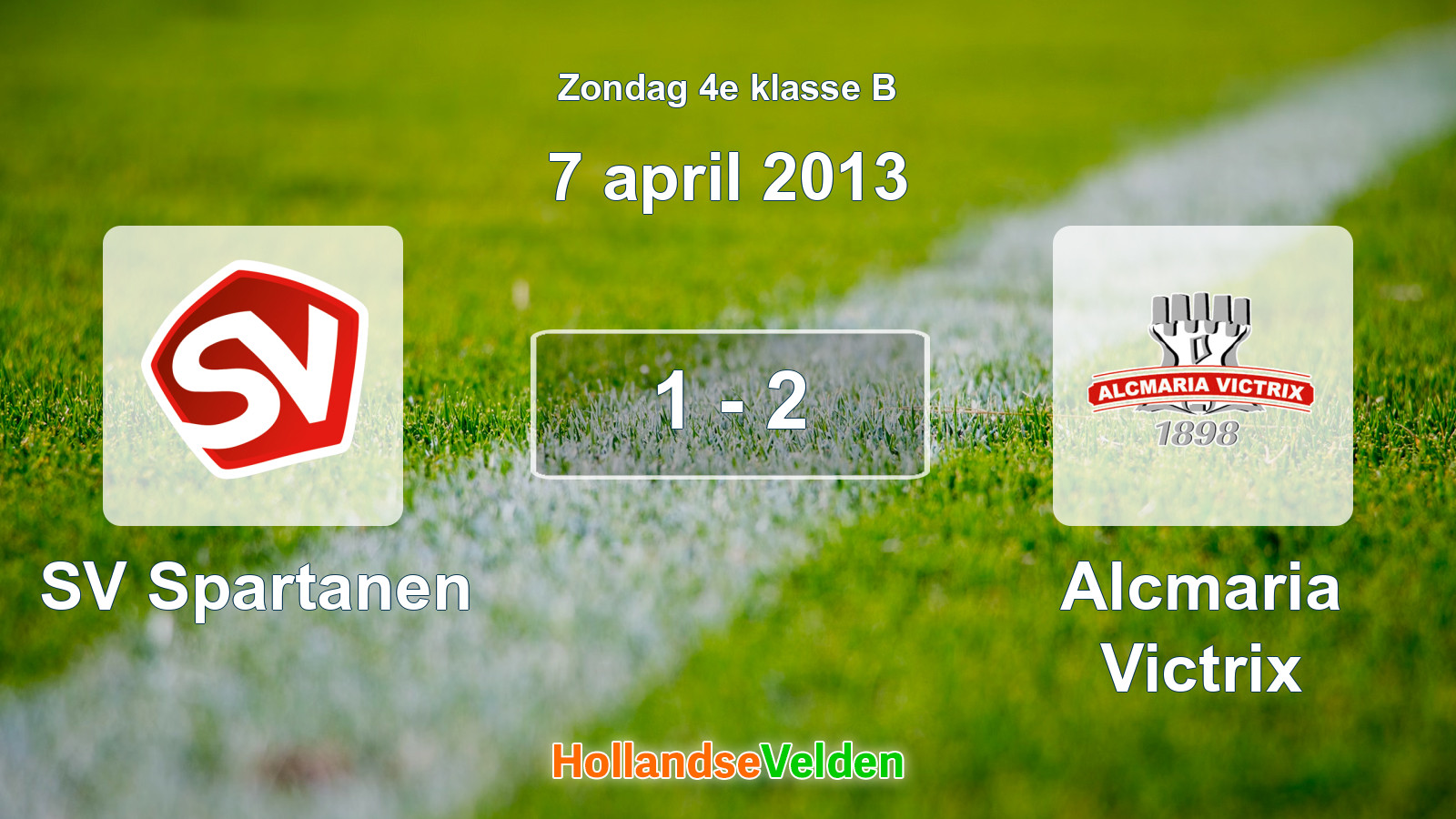 Gespeelde wedstrijd: SV Spartanen - Alcmaria Victrix 1 - 2 (7 april 2013)