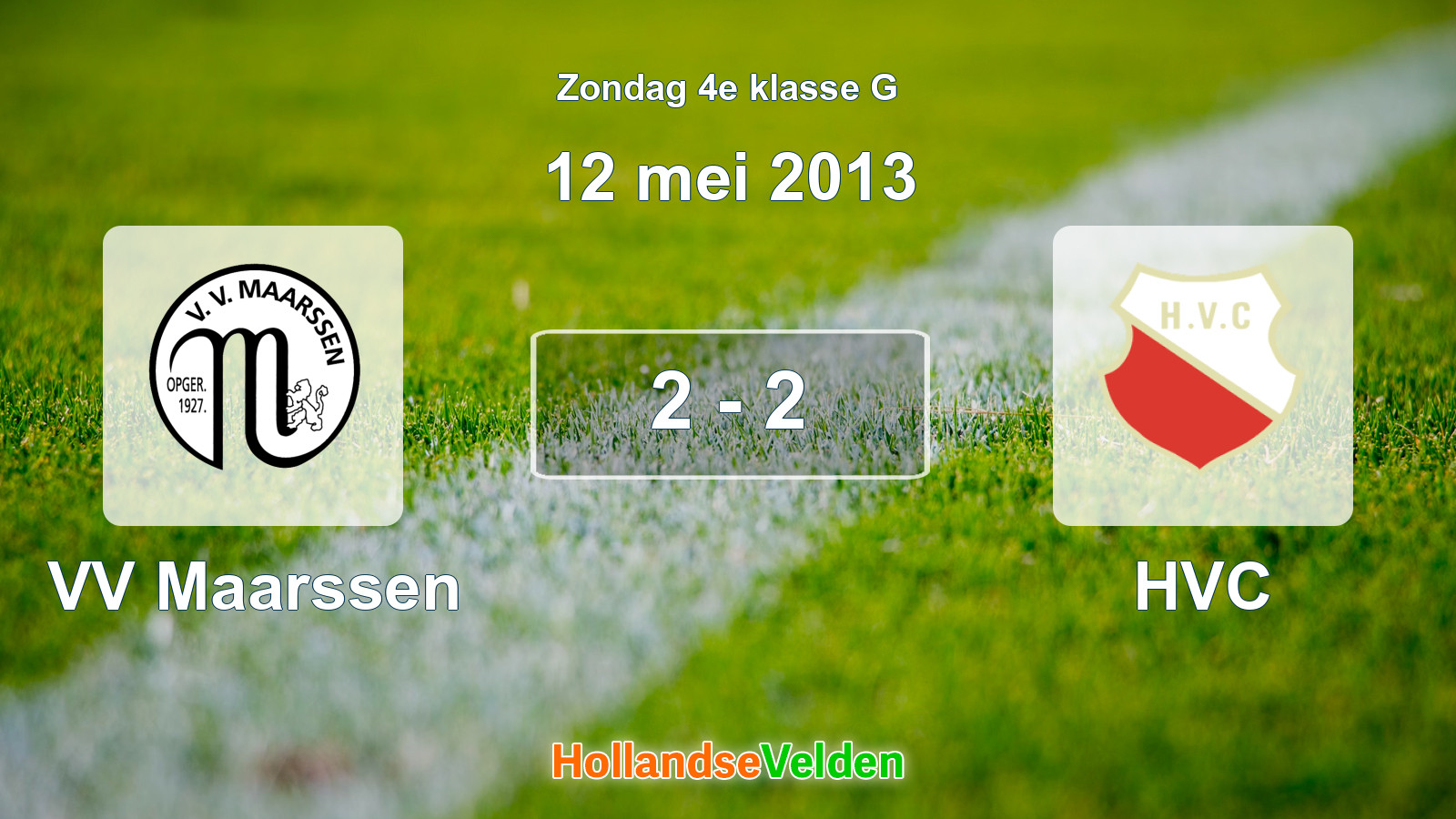 Gespeelde wedstrijd: VV Maarssen - HVC 2 - 2 (12 mei 2013)