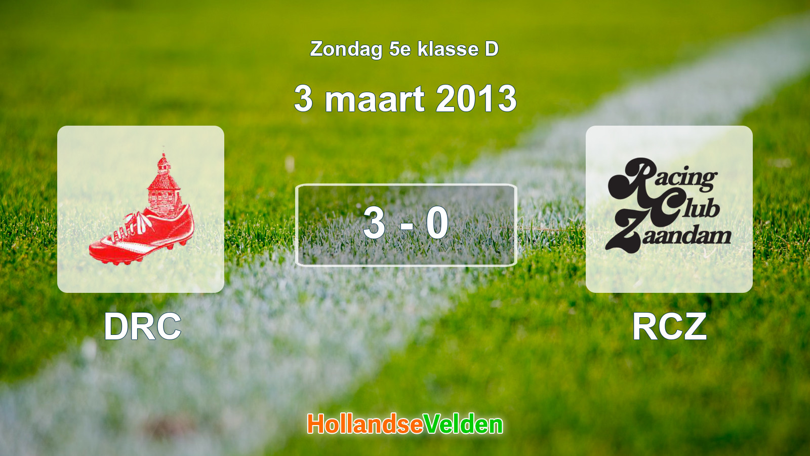 Gespeelde wedstrijd: DRC - RCZ 3 - 0 (3 maart 2013)