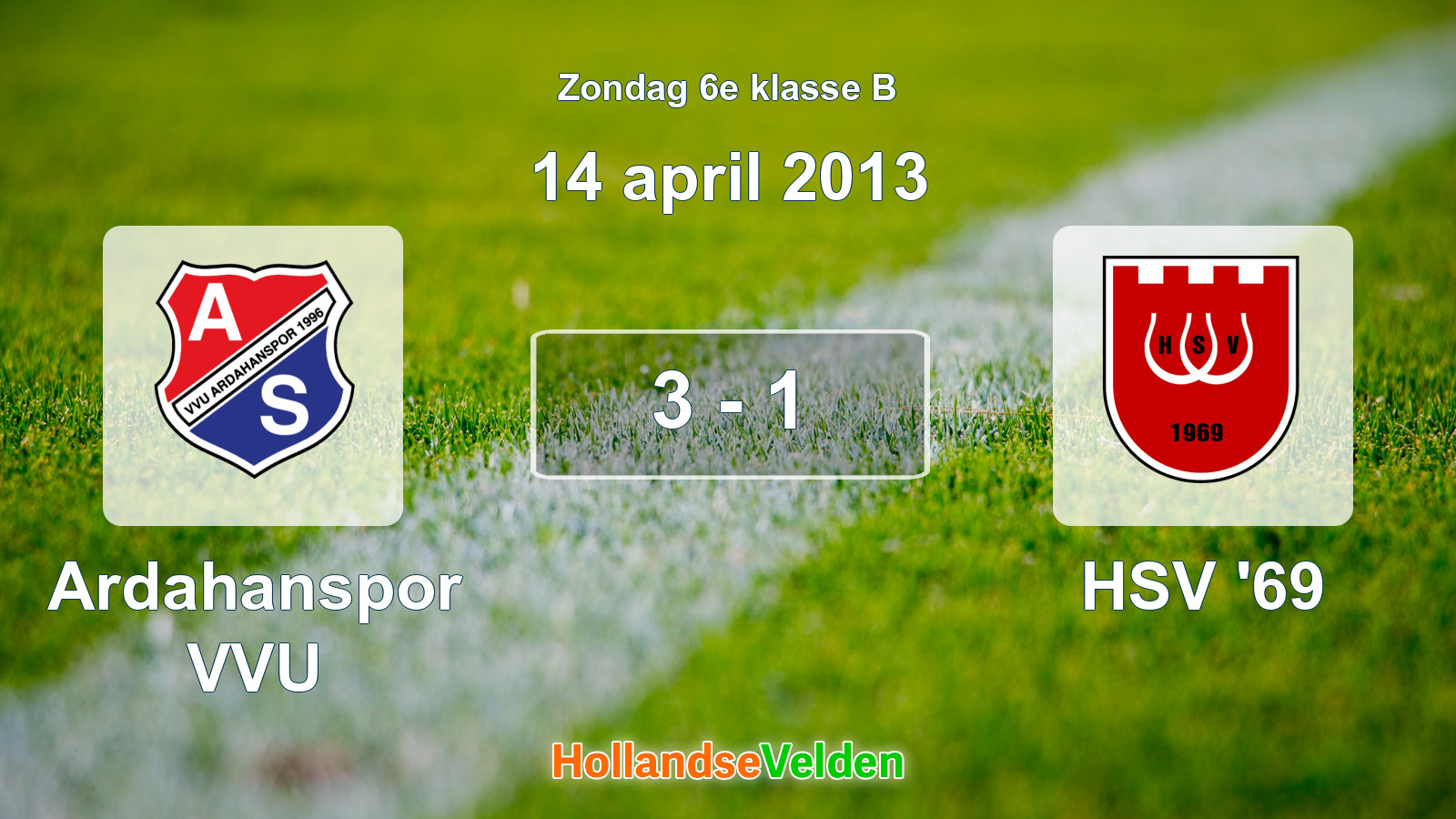 Gespeelde wedstrijd: Ardahanspor VVU - HSV '69 3 - 1 (14 april 2013)