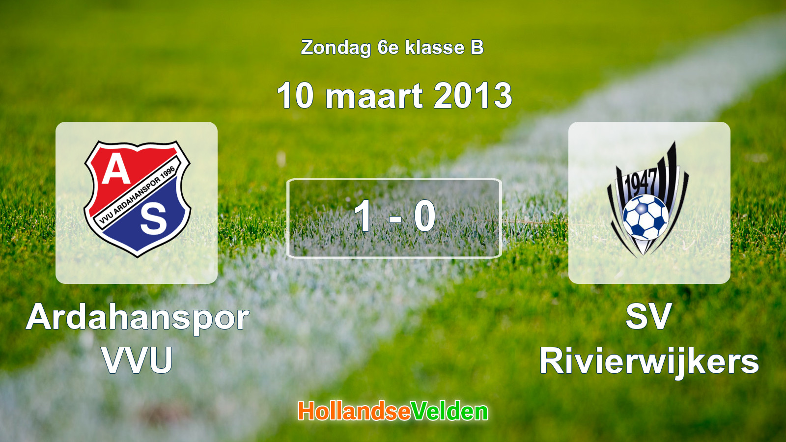 Gespeelde wedstrijd: Ardahanspor VVU - SV Rivierwijkers 1 - 0 (10 maart 2013)