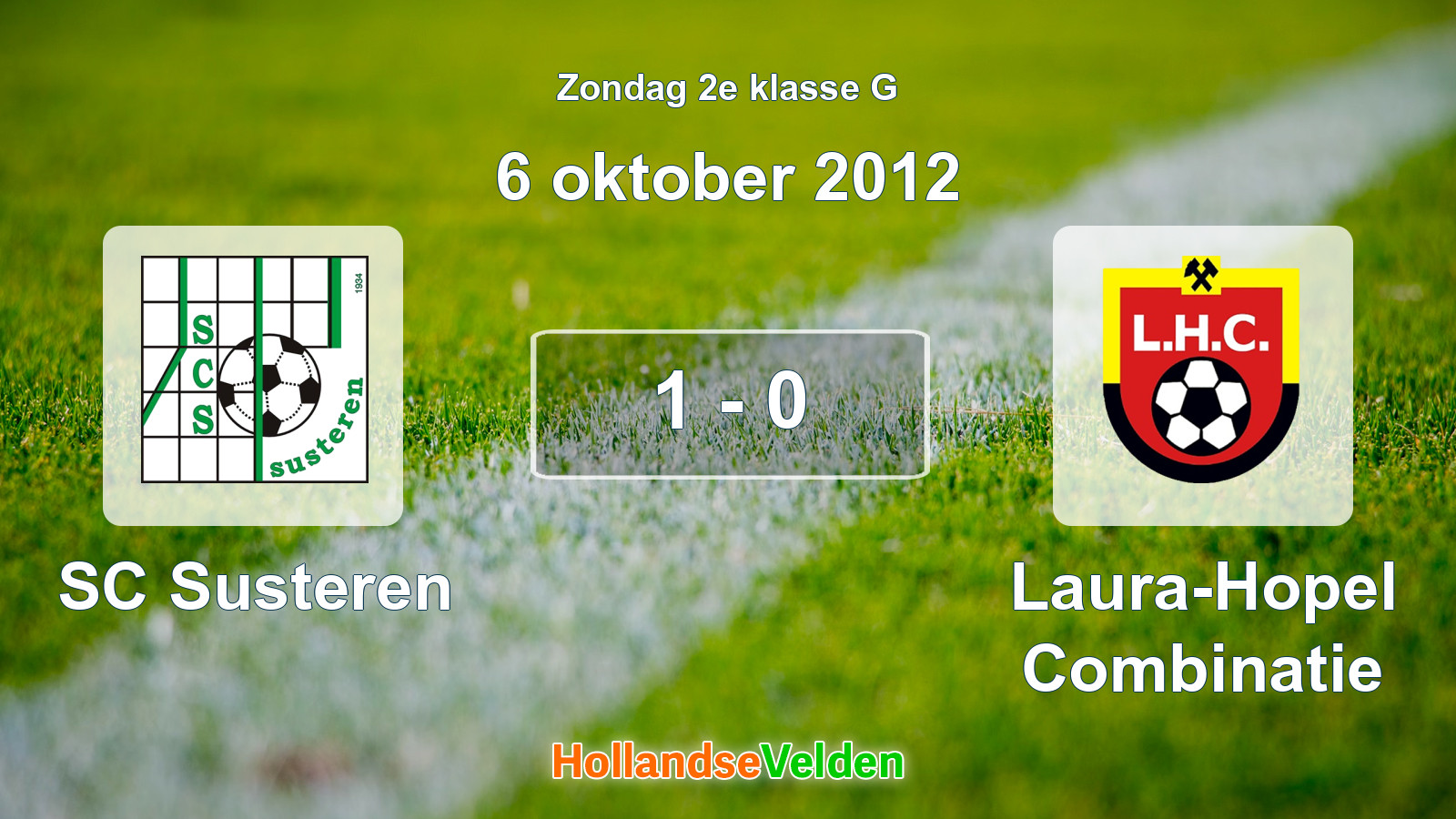 Gespeelde wedstrijd: SC Susteren - Laura-Hopel Combinatie 1 - 0 (6 oktober 2012)