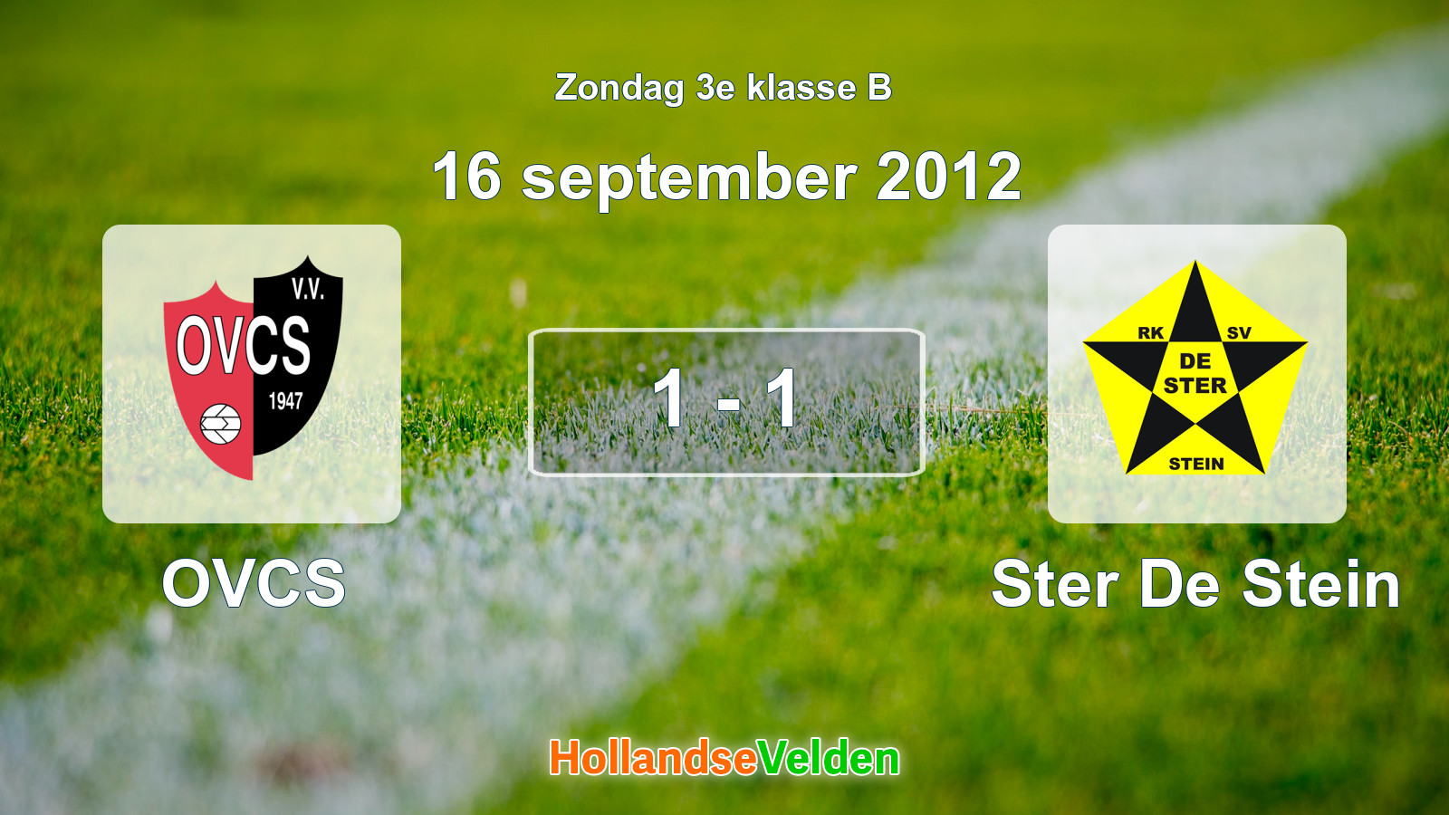 Gespeelde wedstrijd: OVCS - Ster De Stein 1 - 1 (16 september 2012)