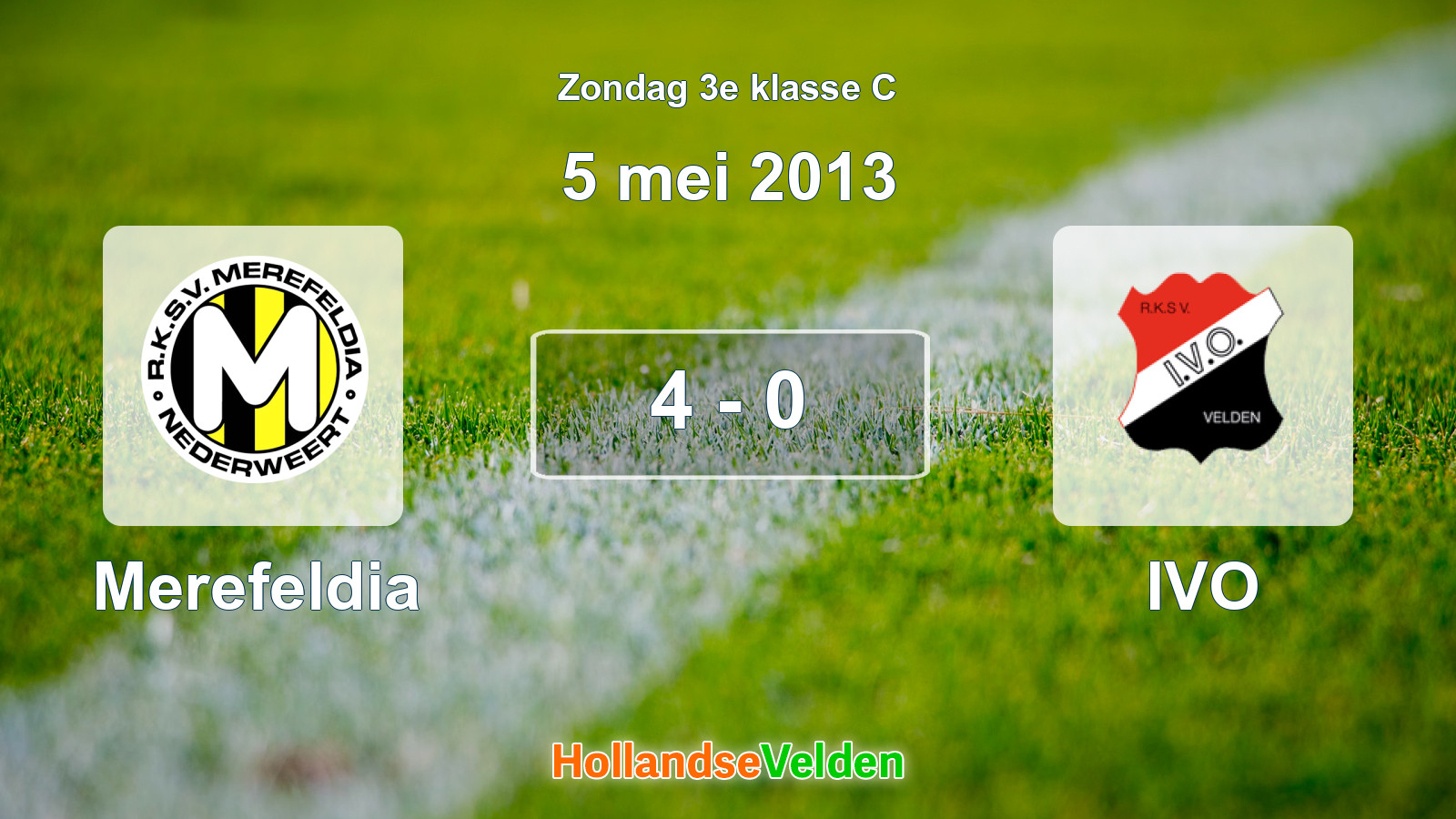 Gespeelde wedstrijd: Merefeldia - IVO 4 - 0 (5 mei 2013)