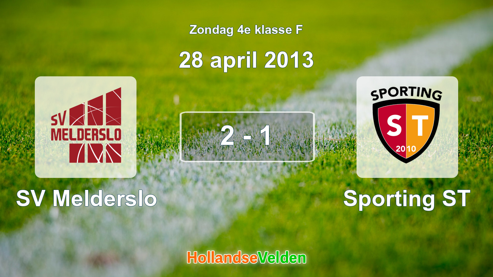 Gespeelde wedstrijd: SV Melderslo - Sporting ST 2 - 1 (28 april 2013)