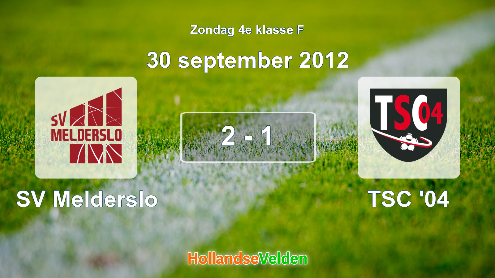 Gespeelde wedstrijd: SV Melderslo - TSC '04 2 - 1 (30 september 2012)