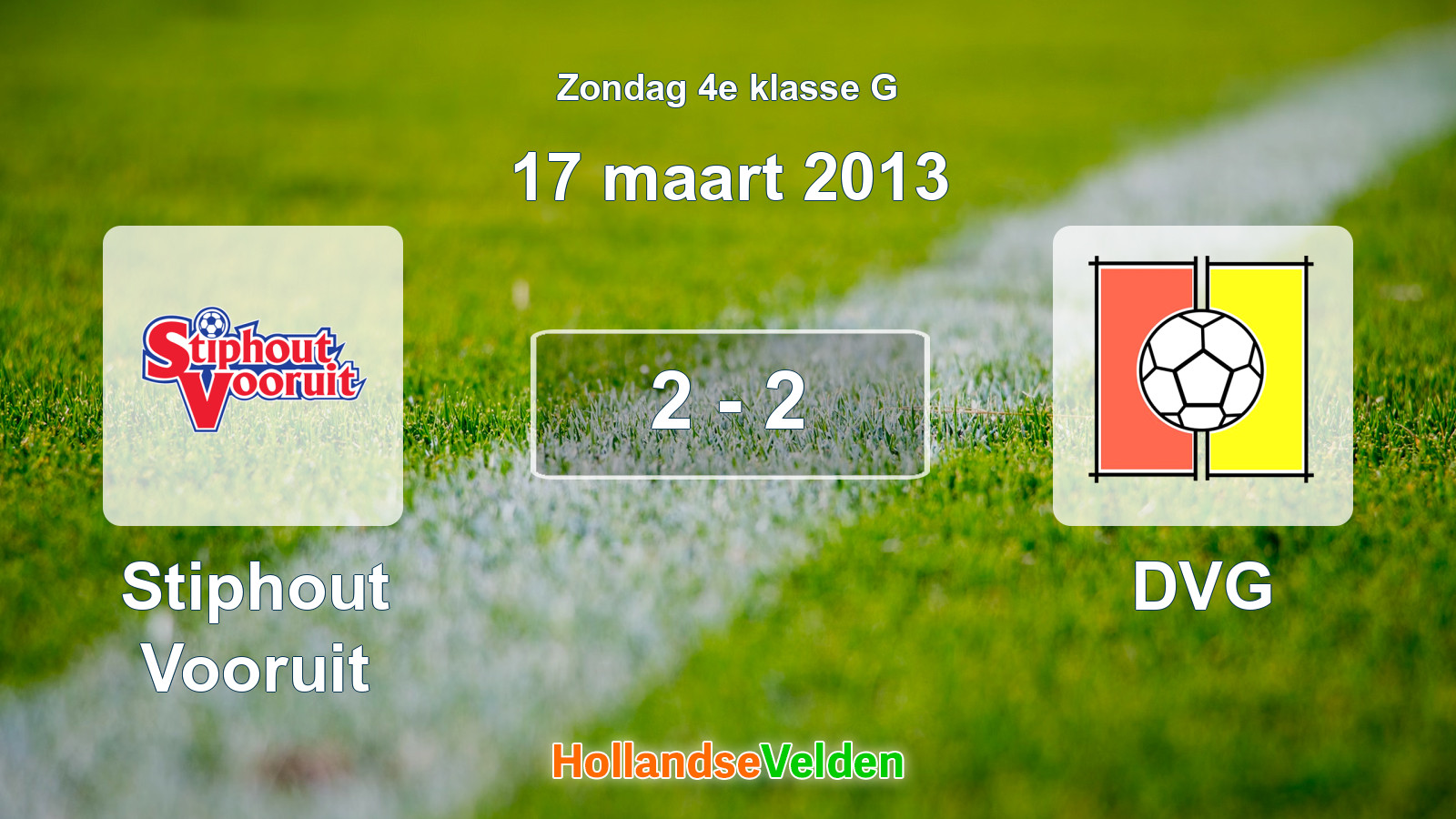 Gespeelde wedstrijd: Stiphout Vooruit - DVG 2 - 2 (17 maart 2013)