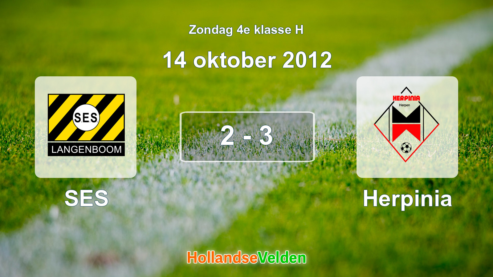 Gespeelde wedstrijd: SES - Herpinia 2 - 3 (14 oktober 2012)