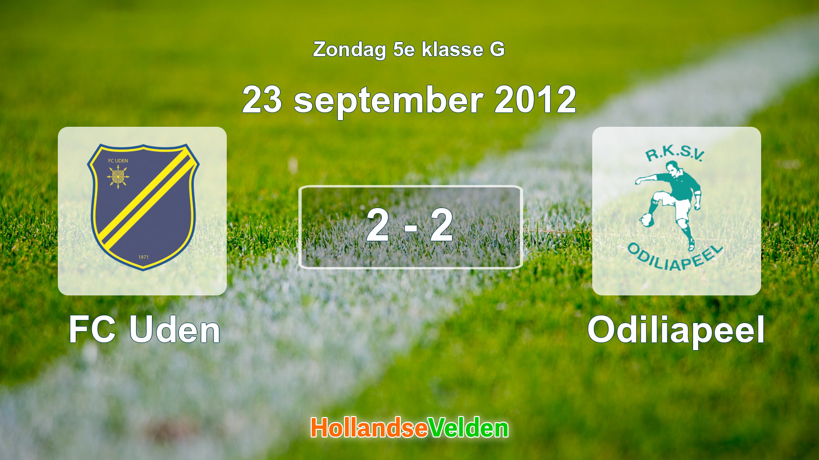 Gespeelde wedstrijd: FC Uden - Odiliapeel 2 - 2 (23 september 2012)