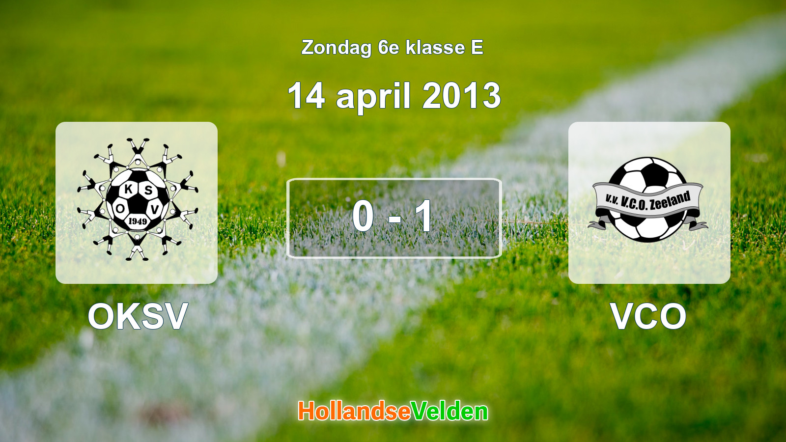 Gespeelde wedstrijd: OKSV - VCO 0 - 1 (14 april 2013)